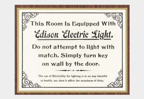 Edison lightbulb quasi-ad