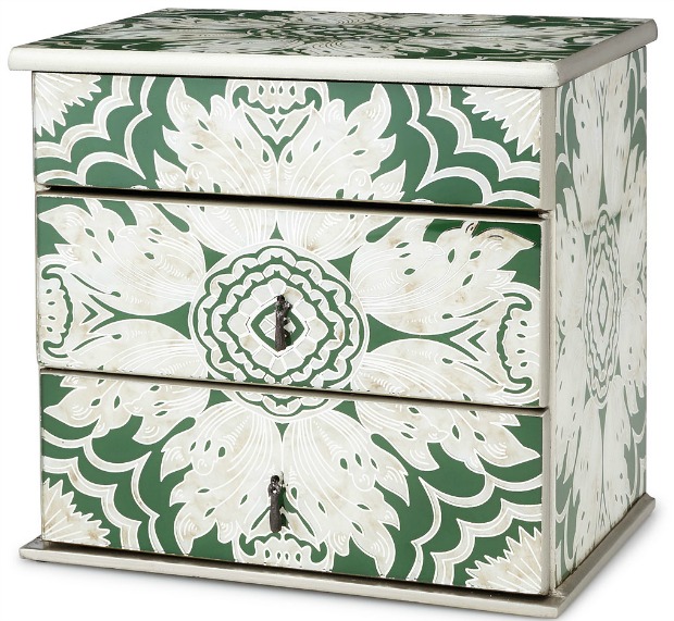 Reverse Hand Painted Mirror Jewelry Box | UncommonGoods