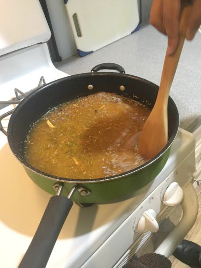 My boyfriend got into the alchemy of it all and took over for a bit