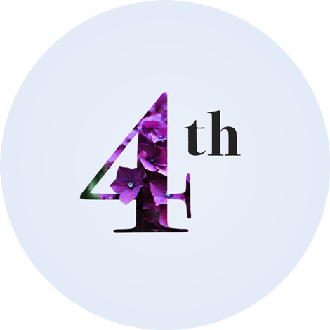 Fourth anniversary — Fruits and Flowers