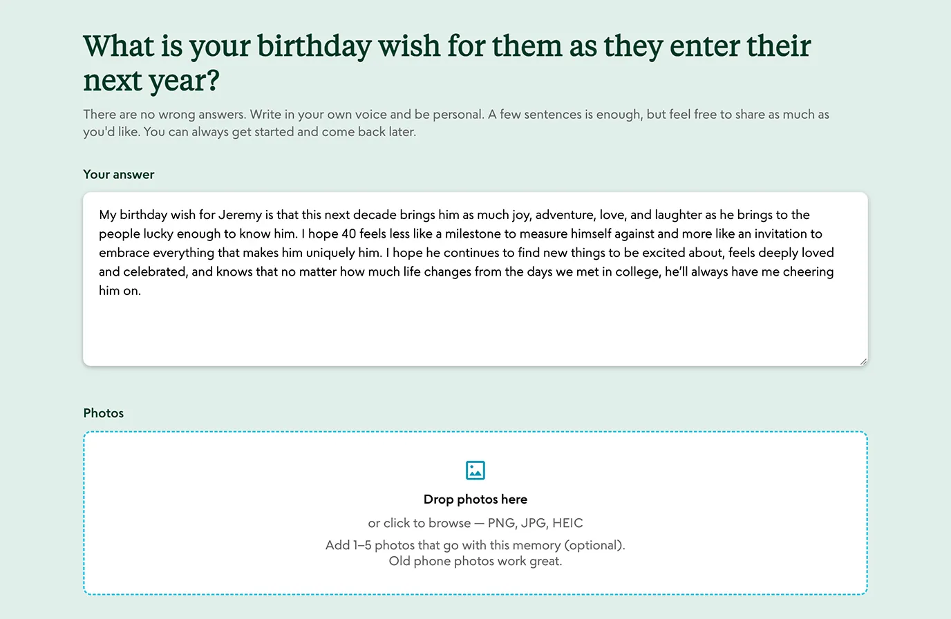 The story editor page in the collaborator portal showing options to input text and upload images.